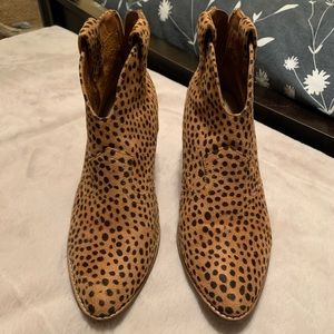 Animal print booties